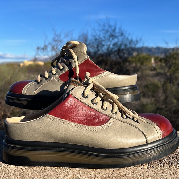🏴 Dr. Martens MIE Vintage 90’s Two Tone Mules / Bowling Shoes UK 5 - Picture 4 of 17